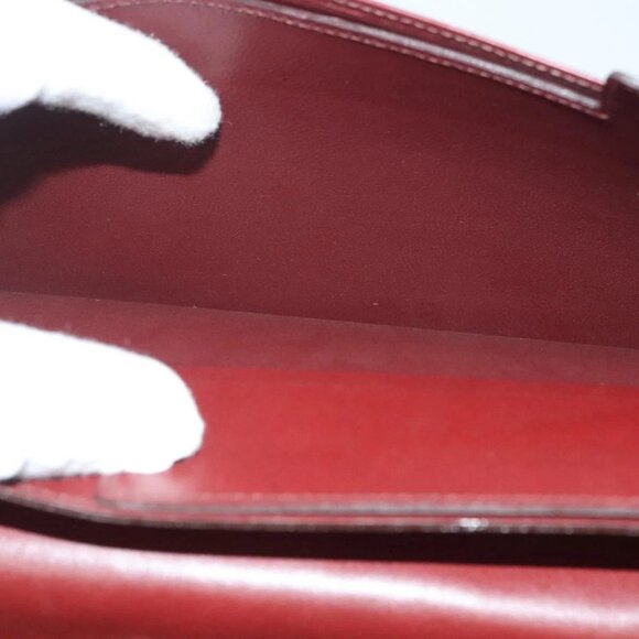 CARTIER Must Line Clutch Bag Leather Bordeaux Gold - Picture 9 of 15